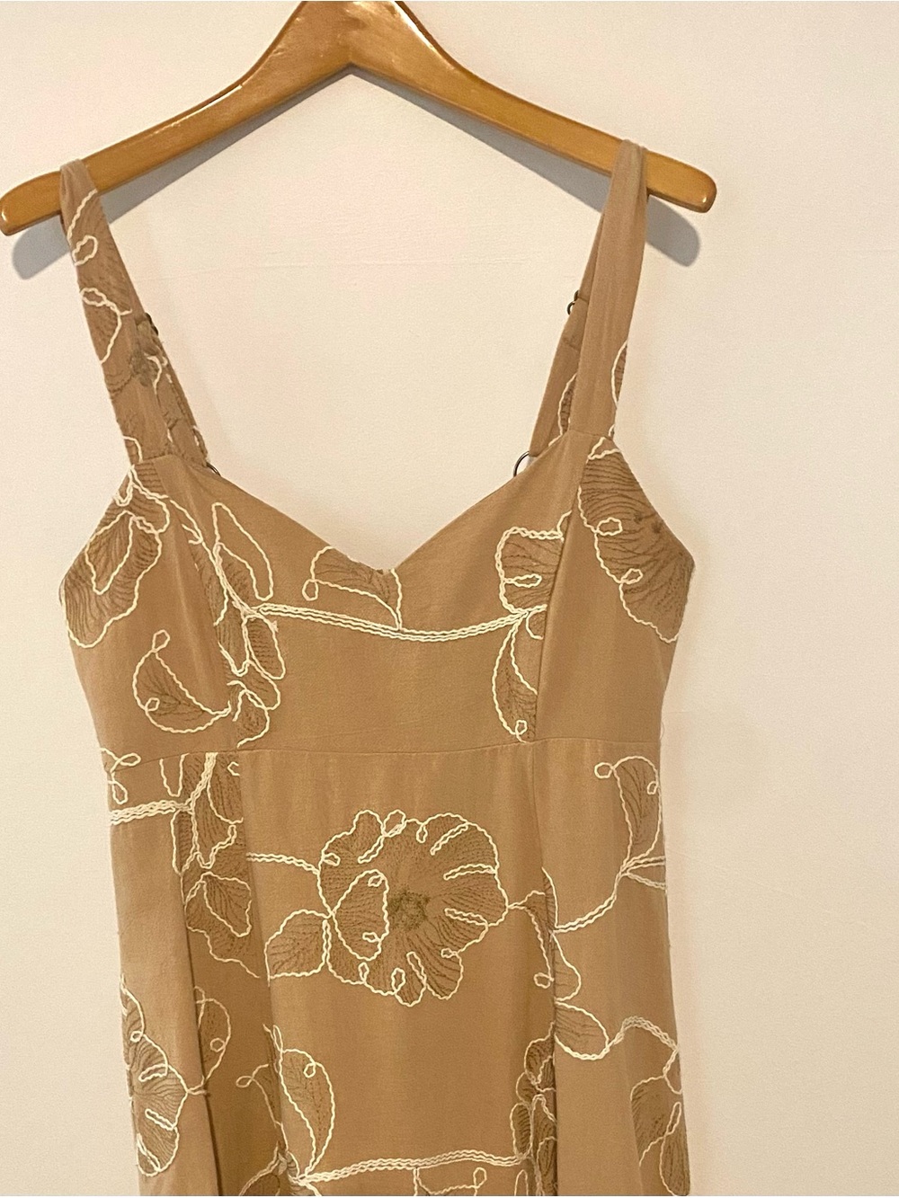 Blu Pepper Tan Floral Maxi Slip Dress - Picture 2 of 8